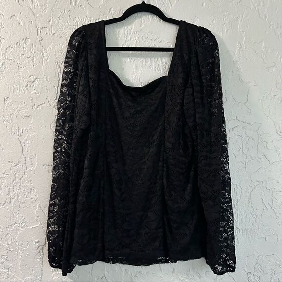 TORRID Lace Blouse Top Women Size 2X Long Sleeve Witch Goth Boho Whimsigoth - Picture 6 of 11